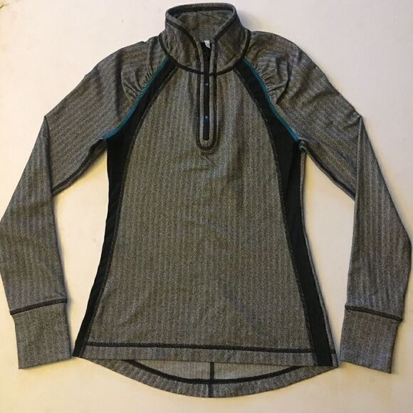 American Eagle Herringbone 1/2 Zip Shirt - Picture 1 of 5